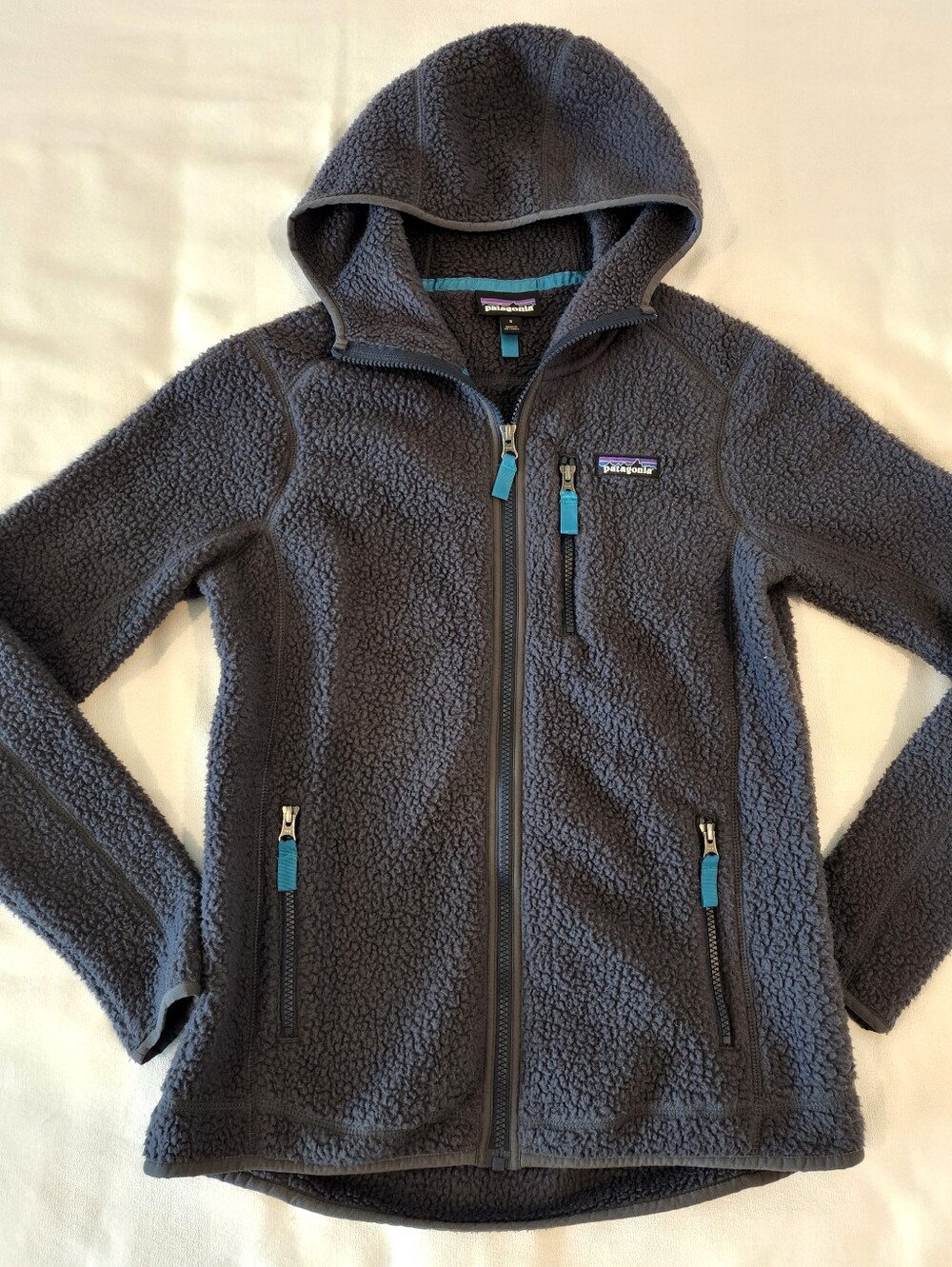 Patagonia Retro Pile Fleece Hoodie Womens Small Hooded Jacket